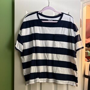 Time and Tru Striped Pocket Tee